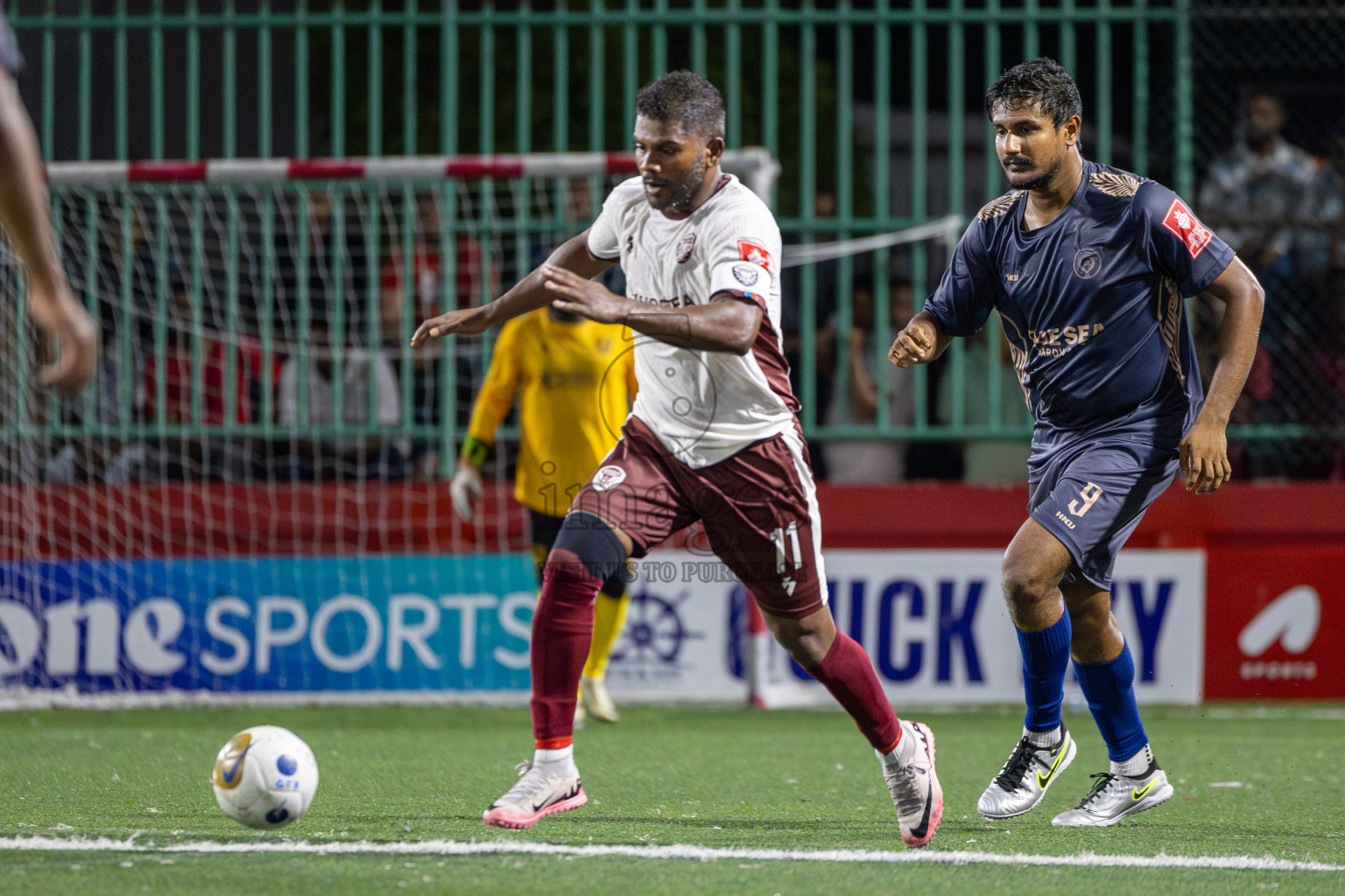 S. Maradhofeydhoo vs S. Hulhudhoo in Day 12 of Golden Futsal Challenge 2025 was held on Thursday, 16th January 2025, in Hulhumale', Maldives Photos: Mohamed Mahfooz Moosa / images.mv