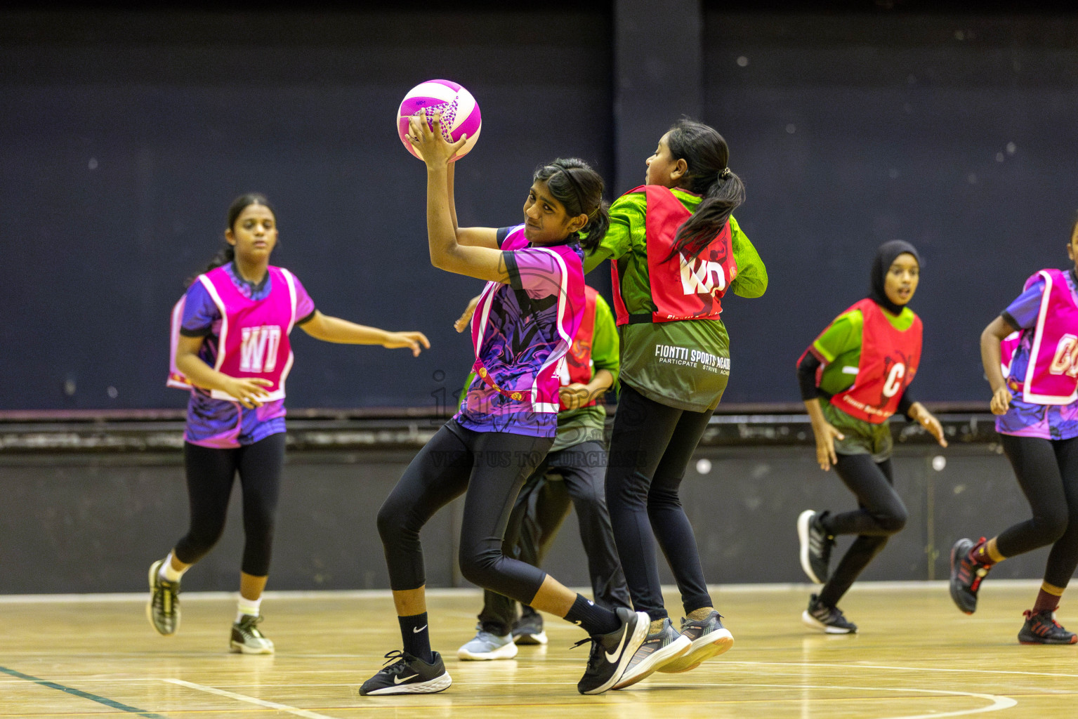 FIONTI Academy A vs N Sports Academy A in Day 2 of 3rd Junior Championship - Netball association of Maldives, held at Social Center on Monday 20th January 2025 . Photos by Shuu Abdul Sattar