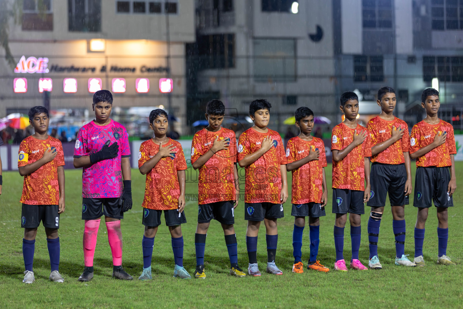 SUS vs Huriyya (U12) in Dhivehi Youth League 2024 - Day 2. Matches held at Henveiru Stadium on 22nd November 2024 , Friday. Photos: Shuu Abdul Sattar/ Images.mv