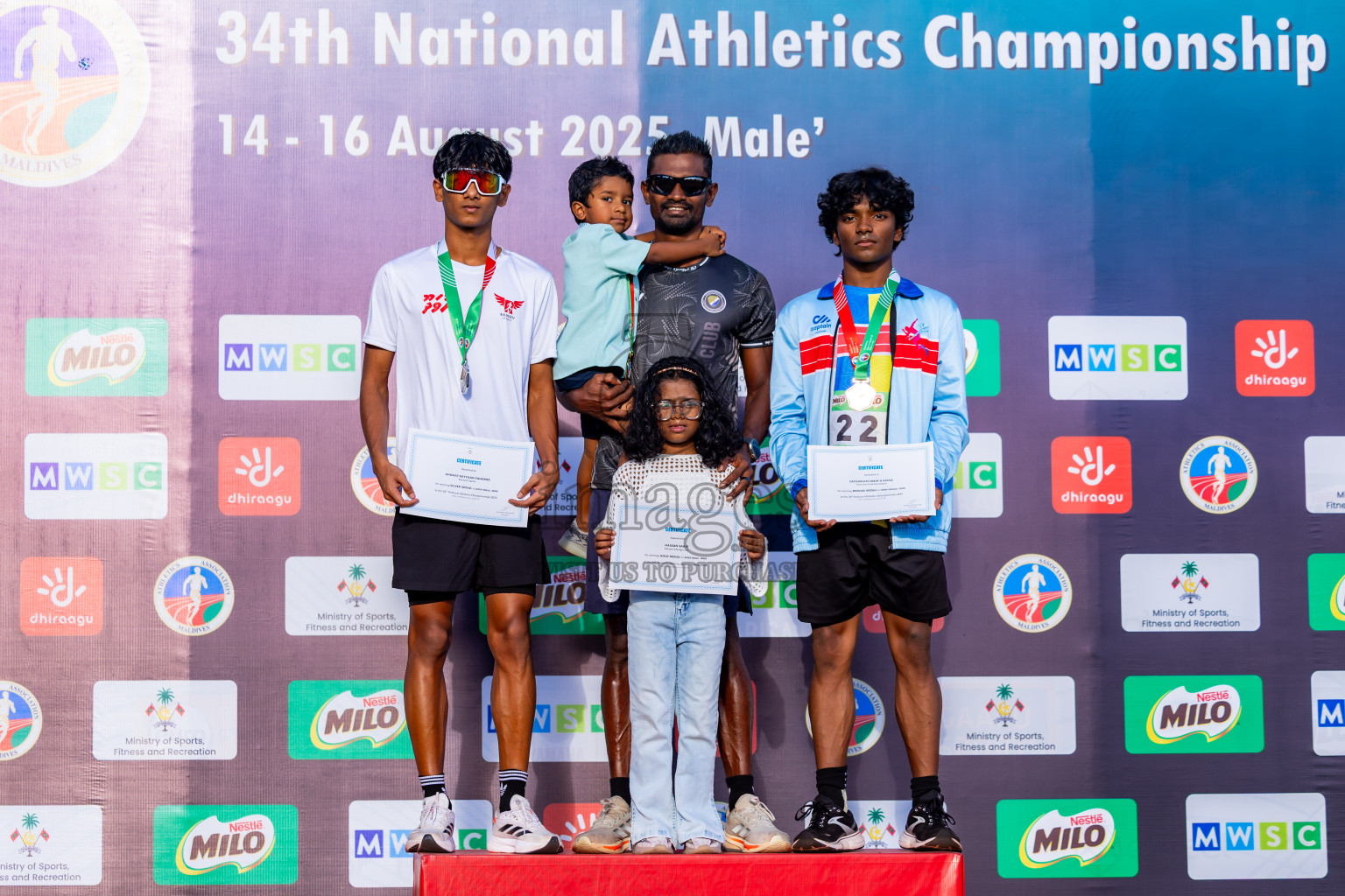 Day 3 of National Athletics Championship 2025 was held at Ekuveni Running Ground in Male', Maldives on Saturday, 16th August 2025. Photos: Nausham Waheed / images.mv