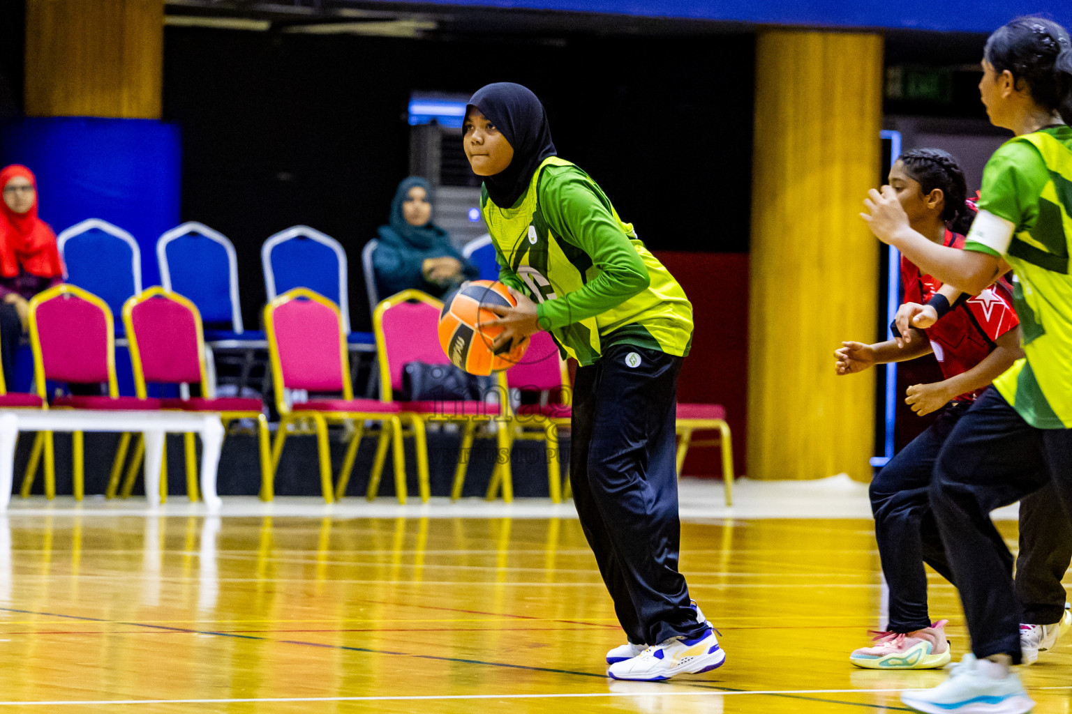 Day 14 of 25th Inter-School Netball Tournament was held in Social Center at Male', Maldives on Sunday, 25th August 2024. Photos: Nausham Waheed / images.mv