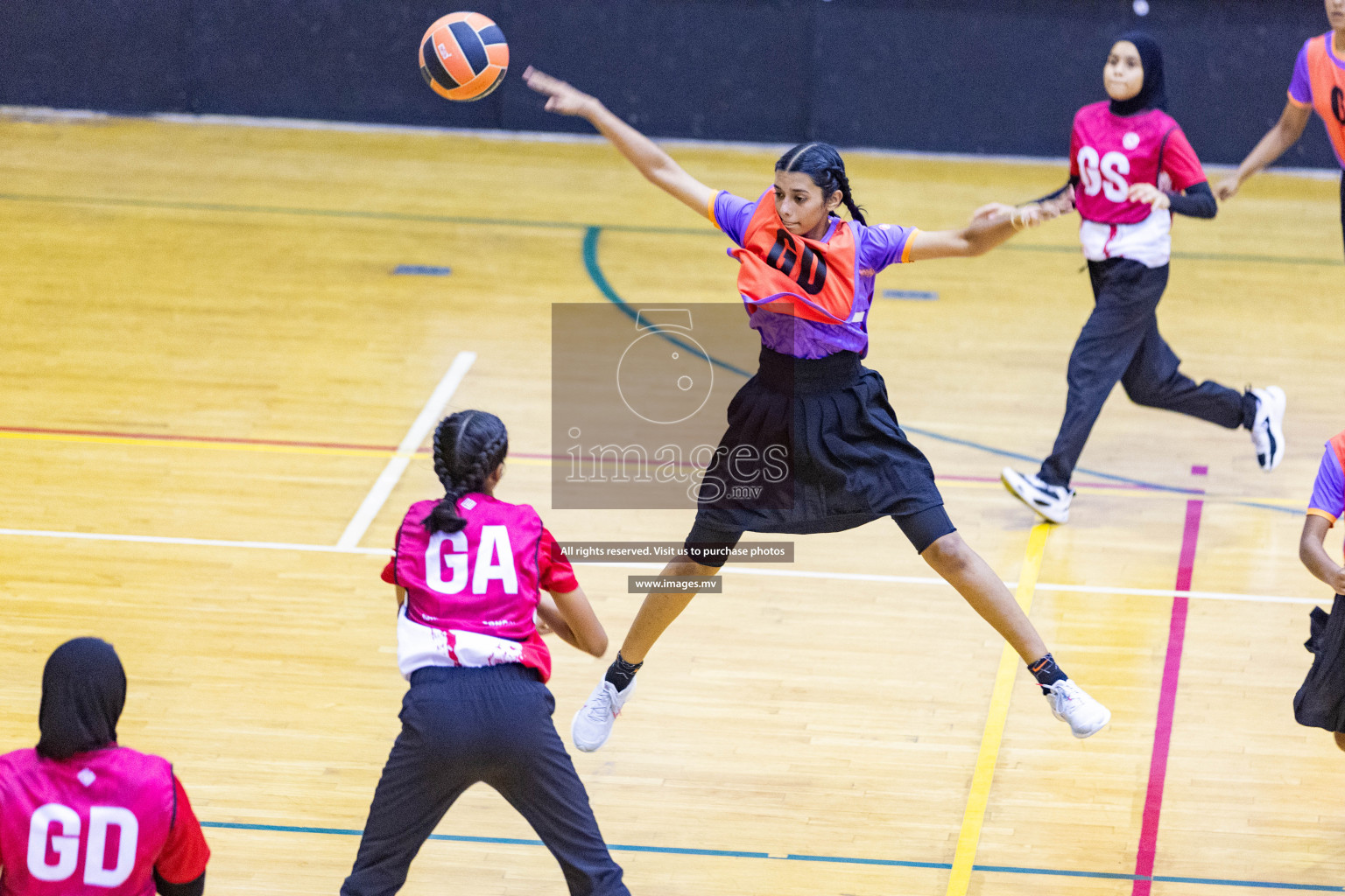 Day 11 of 24th Interschool Netball Tournament 2023 was held in Social Center, Male', Maldives on 6th November 2023. Photos: Nausham Waheed / images.mv