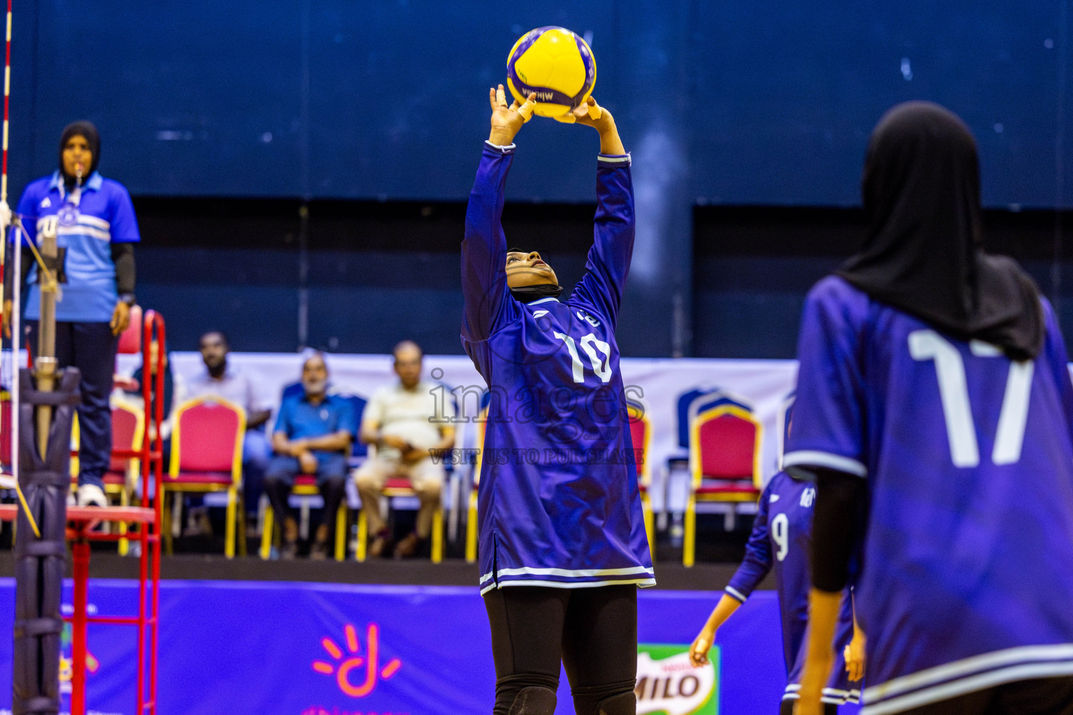 Finals of Interschool Volleyball Tournament 2024 was held in Social Center at Male', Maldives on Friday, 6th December 2024. Photos: Nausham Waheed / images.mv