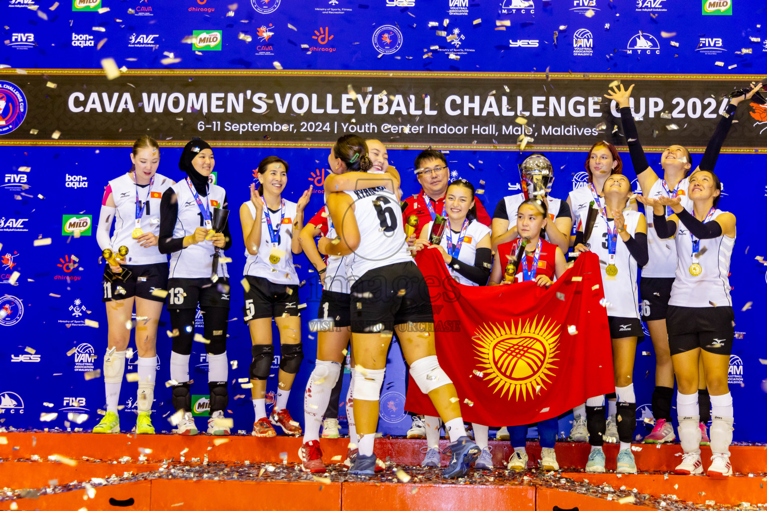 Final of CAVA Woman's Volleyball Challenge Cup 2024 was held in Social Center, Male', Maldives on Wednesday, 11th September 2024. Photos: Nausham Waheed / images.mv