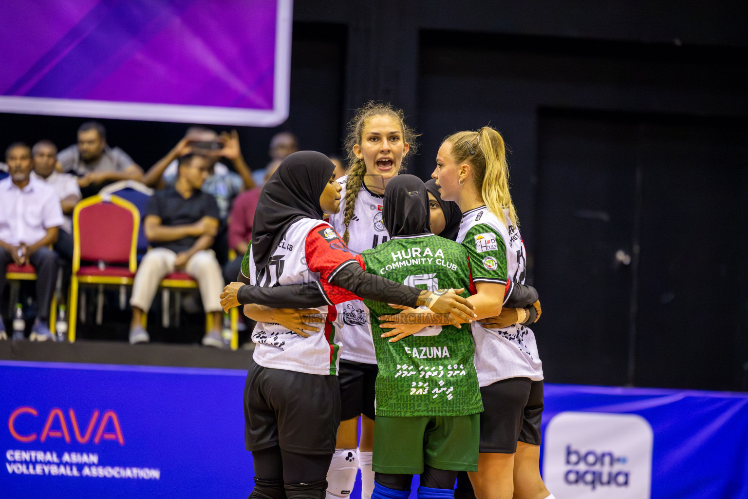 Club WAMCO vs Huraa Community Club in Day 1 of National Volleyball League 2025 - Women's Division held in Male', Maldives on Saturday, 19th April 2025 at Social Center Indoor Hall Photos By: Ismail Thoriq / images.mv