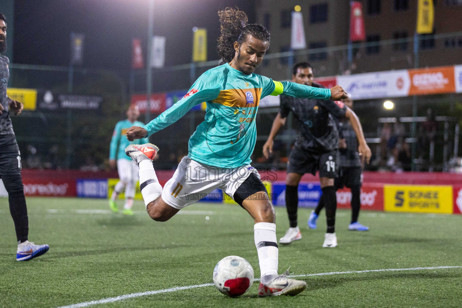 ADh Kunburudhoo vs Ash Fenfushi in Day 7 of Golden Futsal Challenge 2024 was held on Saturday, 20th January 2024, in Hulhumale', Maldives Photos: Nausham Waheed / images.mv