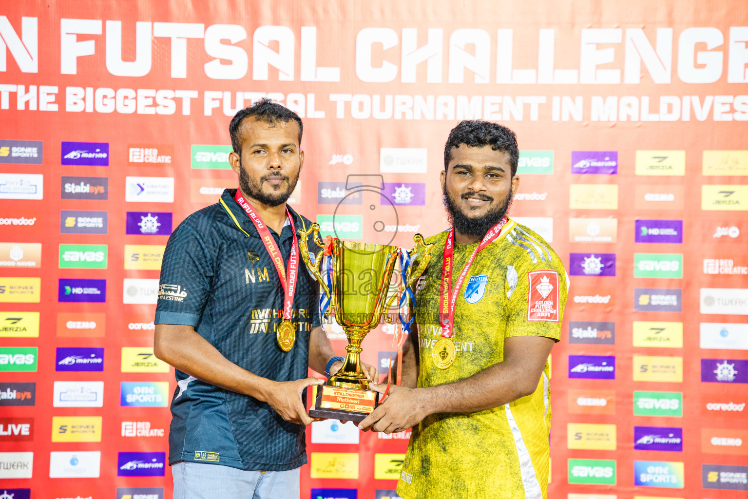 AA. Mathiveri VS AA. Thoddoo in Atoll Round Final on Day 20 of Golden Futsal Challenge 2025 was held on Thursday, 23rd January 2025, in Hulhumale', Maldives. Photos: Abdulla Abeed / images.mv