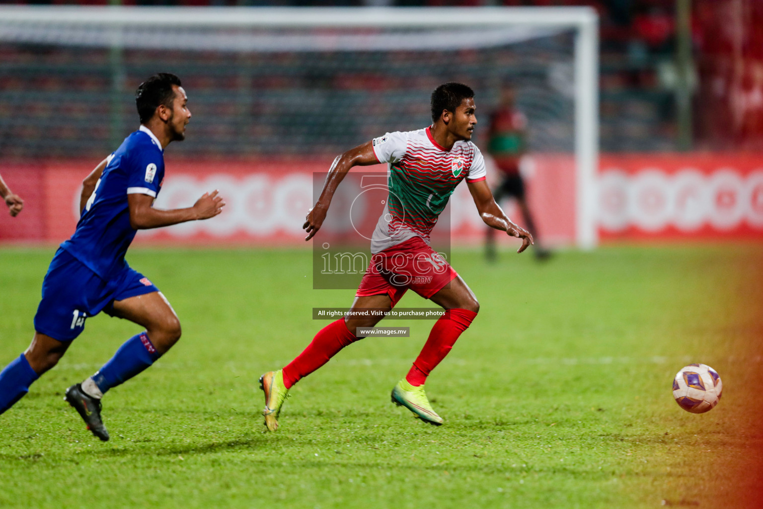 Maldives vs Nepal in SAFF Championship 2021 held on 1st October 2021 in Galolhu National Stadium, Male', Maldives