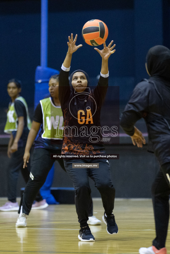 Club Matrix vs Youth United Sports Club in the Milo National Netball Tournament 2022 on 19 July 2022, held in Social Center, Male', Maldives. Photographer: Shuu / Images.mv