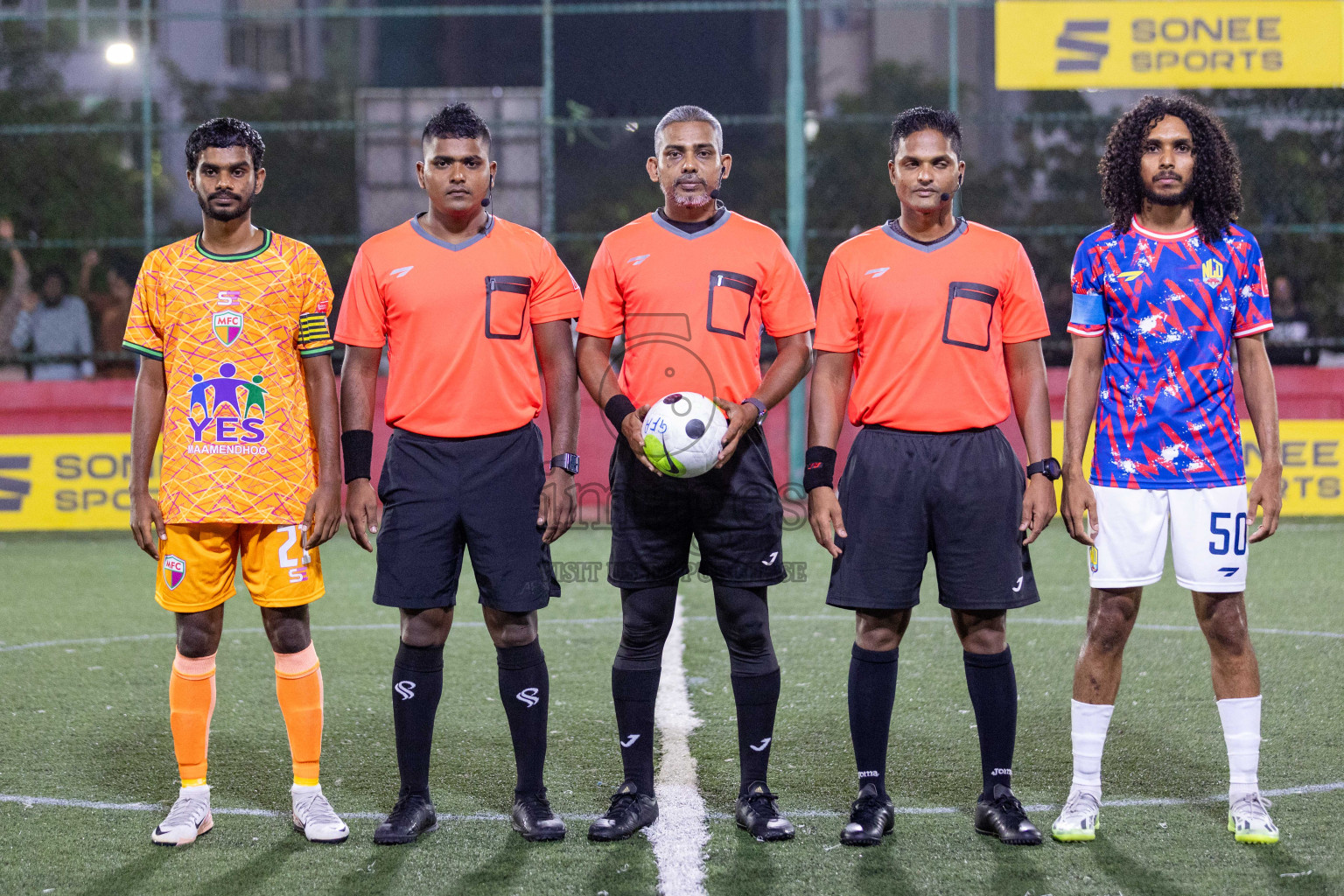 GA. Maamendhoo vs GA. Nilandhoo in Day 1 of Golden Futsal Challenge 2024 was held on Monday, 15th January 2024, in Hulhumale', Maldives Photos: Nausham Waheed  / images.mv