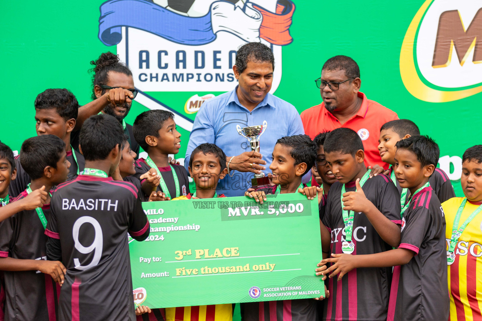 Final Day  of MILO Academy Championship 2024 - U12 was held at Henveiru Grounds in Male', Maldives on Thursday, 7th July 2024. Photos: Shuu Abdul Sattar / images.mv