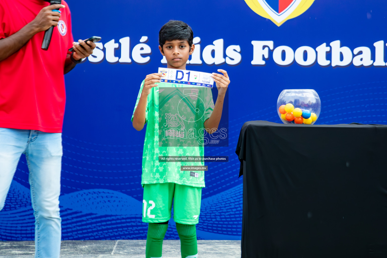 Draw Ceremony of Nestle' Kids Football Fiesta 2023 held in Artificial Beach, Male', Maldives on Saturday, 7th October 2023