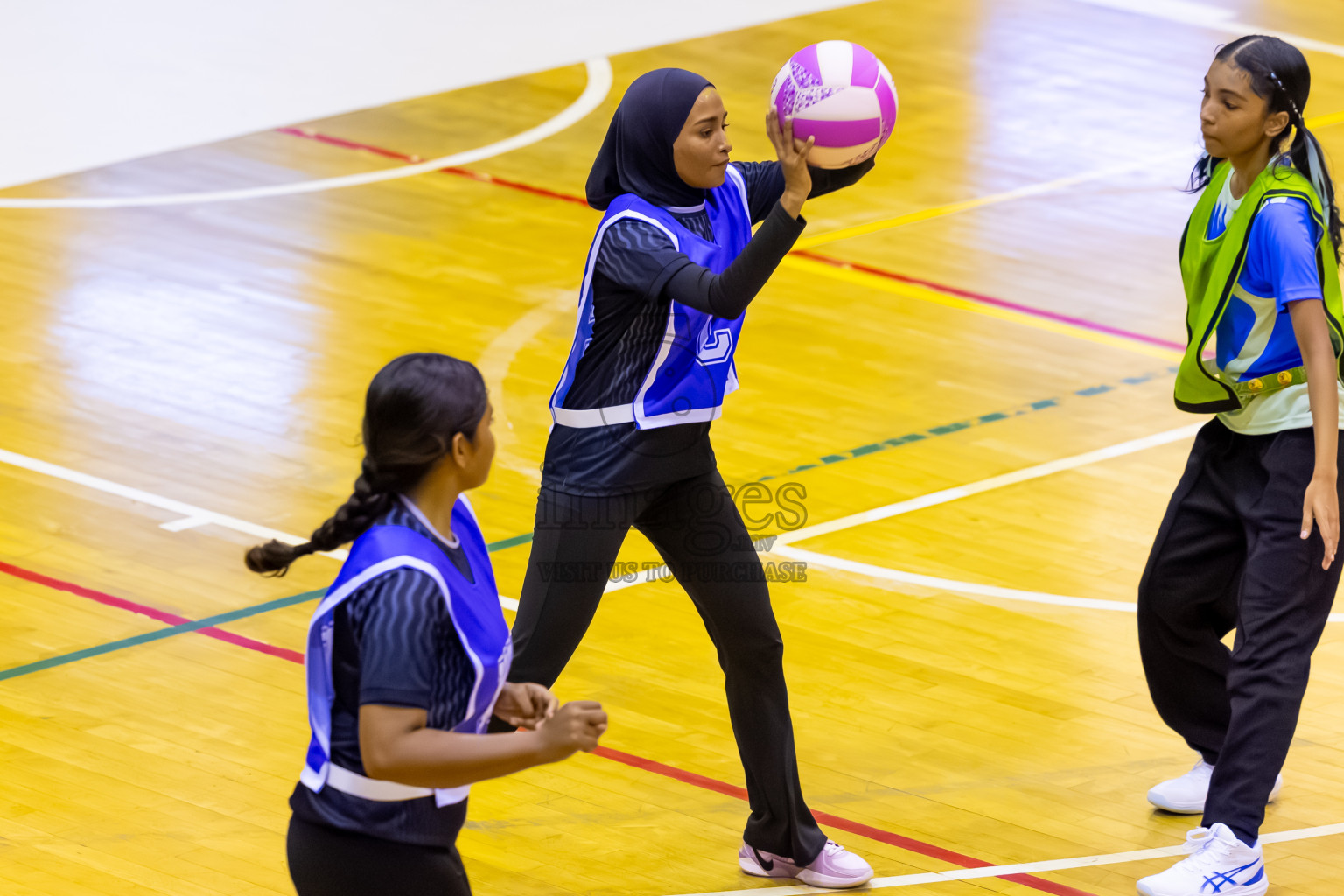 United Unity SV vs SC Shinning Star in Day 2 of 24th Milo Netball Association Championship held in Social Center at Male', Maldives on Tuesday, 2nd September 2025. Photos: Nausham Waheed / images.mv