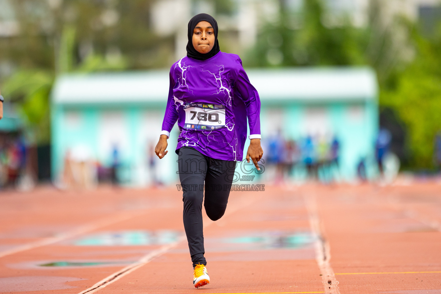 Day 1 of MWSC Interschool Athletics Championships 2024 held in Hulhumale Running Track, Hulhumale, Maldives on Saturday, 9th November 2024. 
Photos by: Ismail Thoriq / images.mv