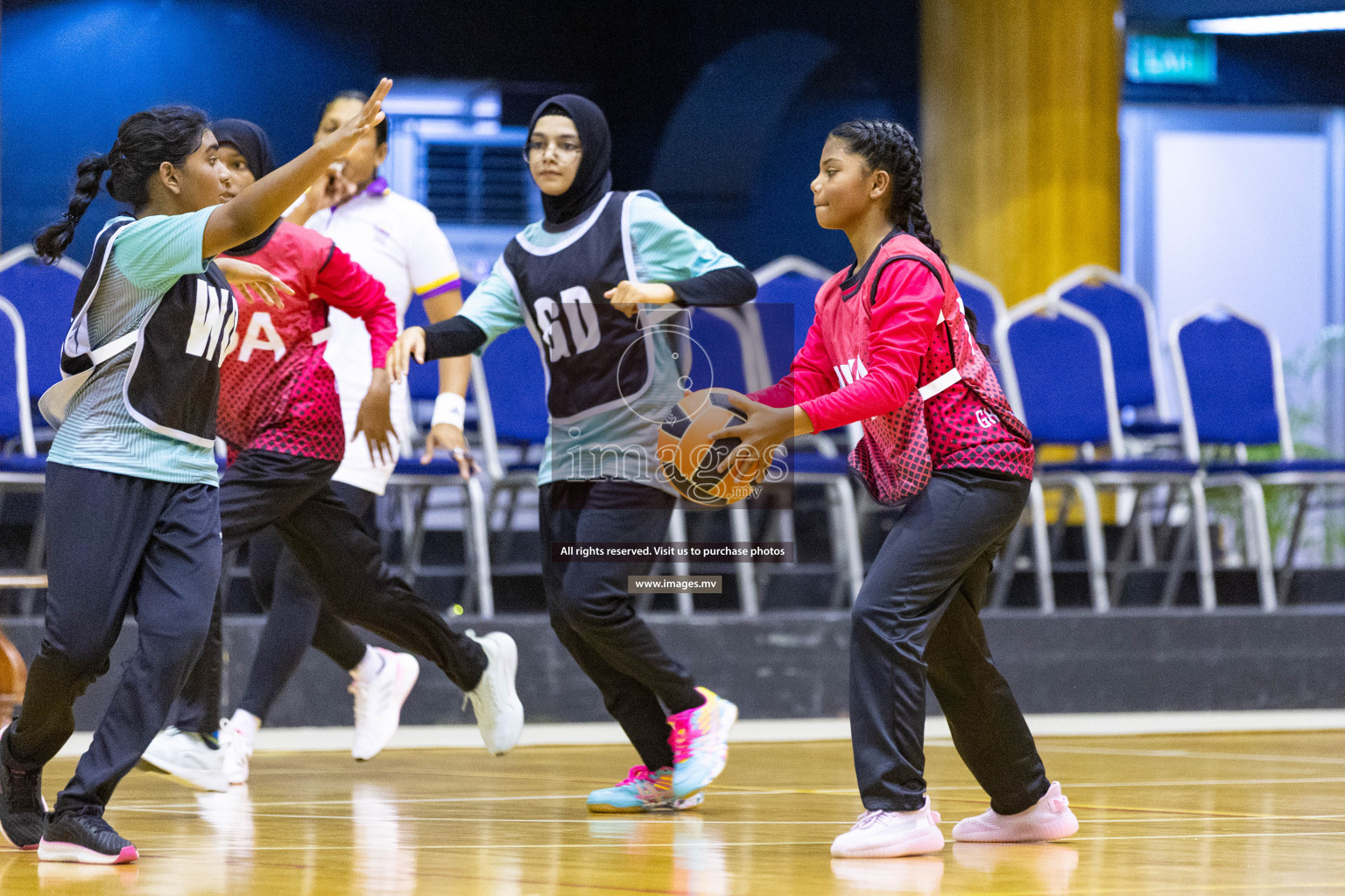 Day2 of 24th Interschool Netball Tournament 2023 was held in Social Center, Male', Maldives on 28th October 2023. Photos: Nausham Waheed / images.mv