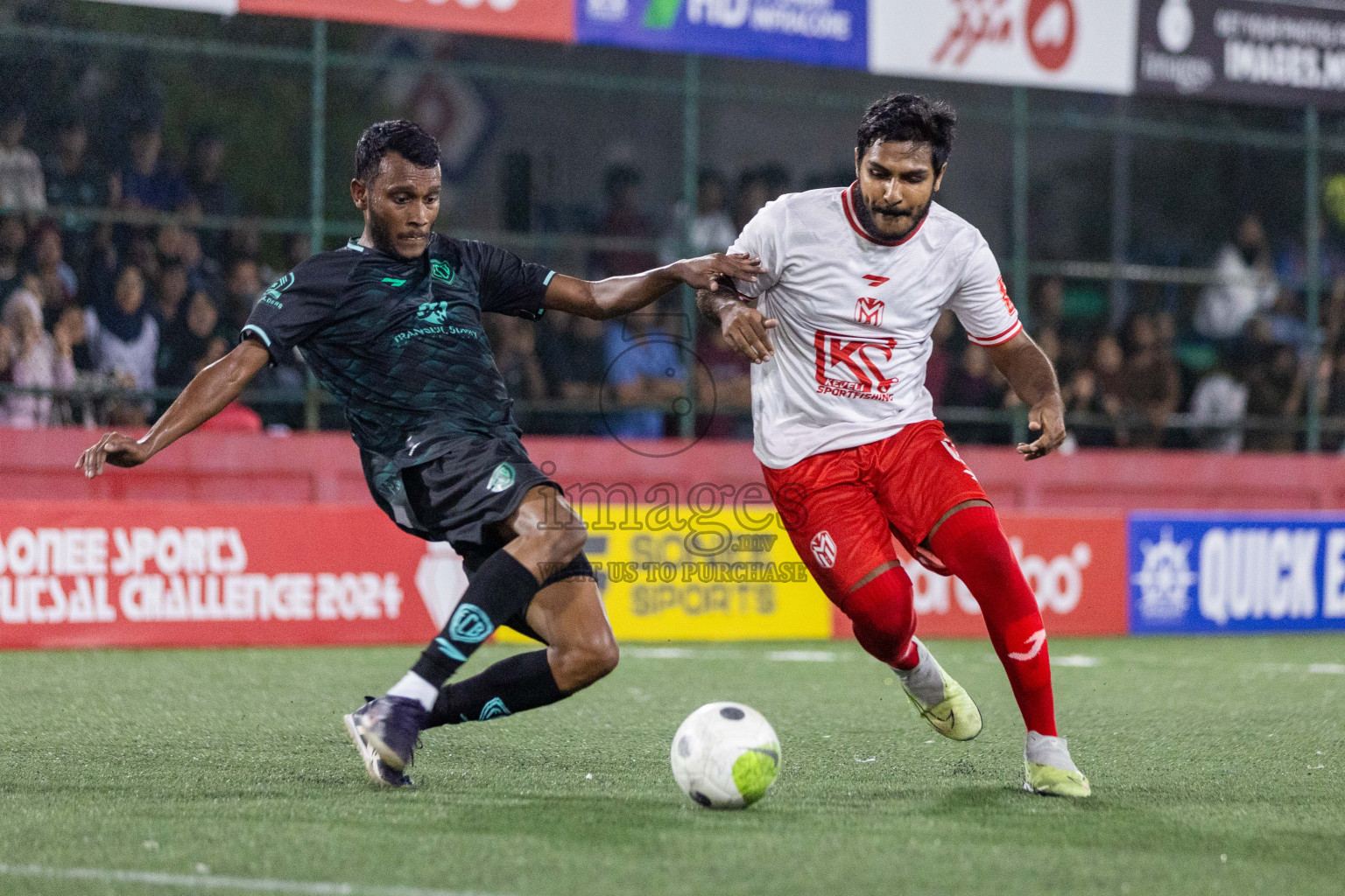 Dh Bandidhoo vs Dh Maaenboodhoo in Day 8 of Golden Futsal Challenge 2024 was held on Monday, 22nd January 2024, in Hulhumale', Maldives Photos: Nausham Waheed / images.mv