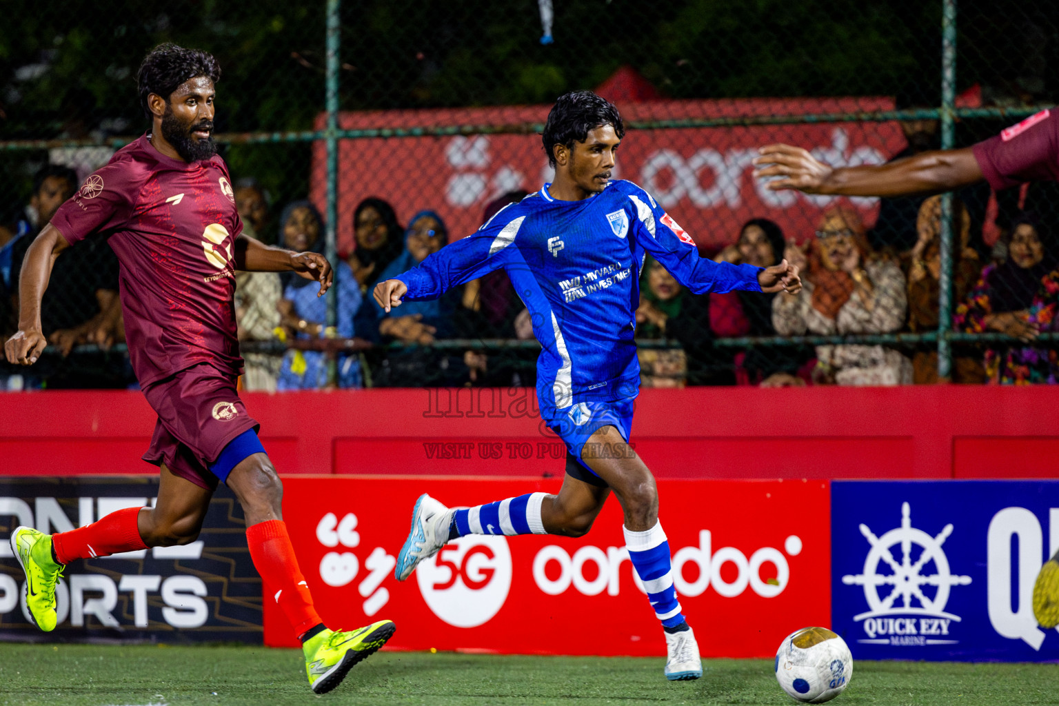 V Keyodhoo vs AA Mathiveri in zone round on Day 32 of Golden Futsal Challenge 2025 was held on Wednesday , 5th February 2025, in Hulhumale', Maldives. Photos: Nausham Waheed / images.mv