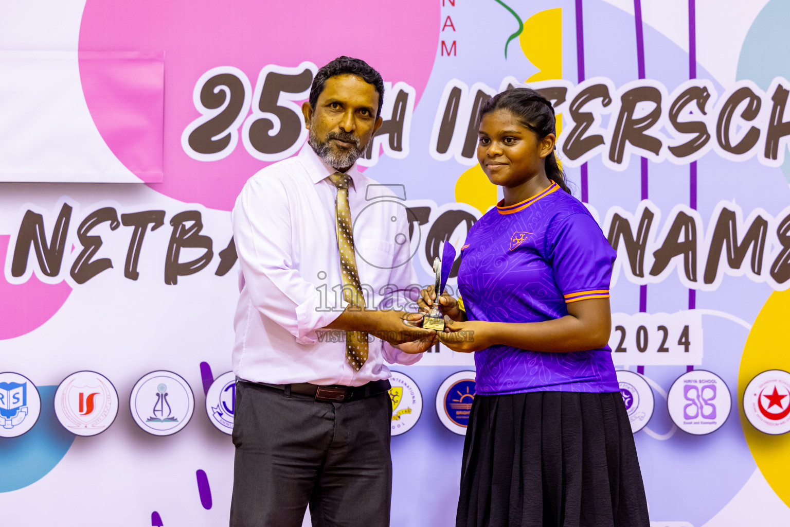 Day 9 of 25th Inter-School Netball Tournament was held in Social Center at Male', Maldives on Monday, 19th August 2024. Photos: Nausham Waheed / images.mv