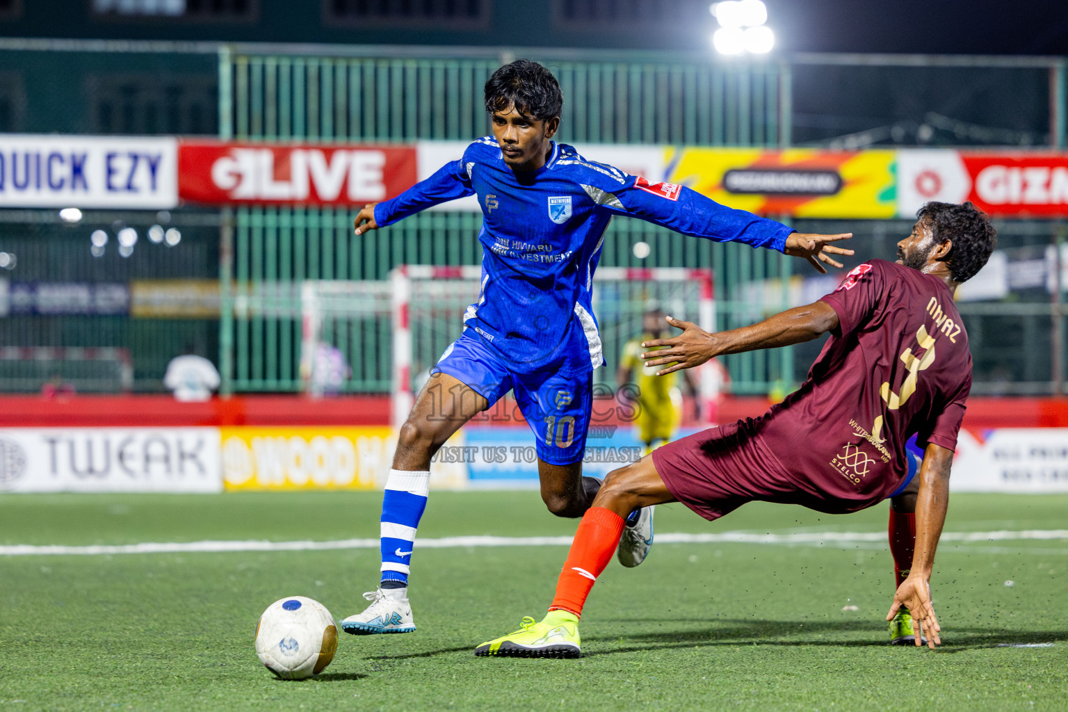 V Keyodhoo vs AA Mathiveri in zone round on Day 32 of Golden Futsal Challenge 2025 was held on Wednesday , 5th February 2025, in Hulhumale', Maldives. Photos: Nausham Waheed / images.mv