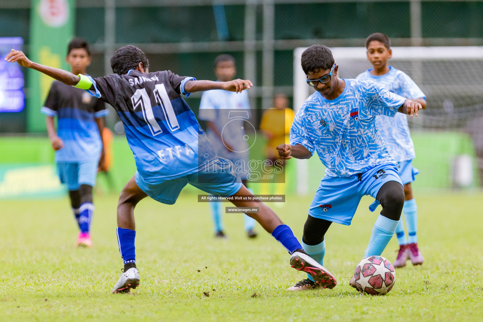 Day 1 of MILO Academy Championship 2023 (u14) was held in Henveyru Stadium Male', Maldives on 3rd November 2023. Photos: Nausham Waheed / images.mv