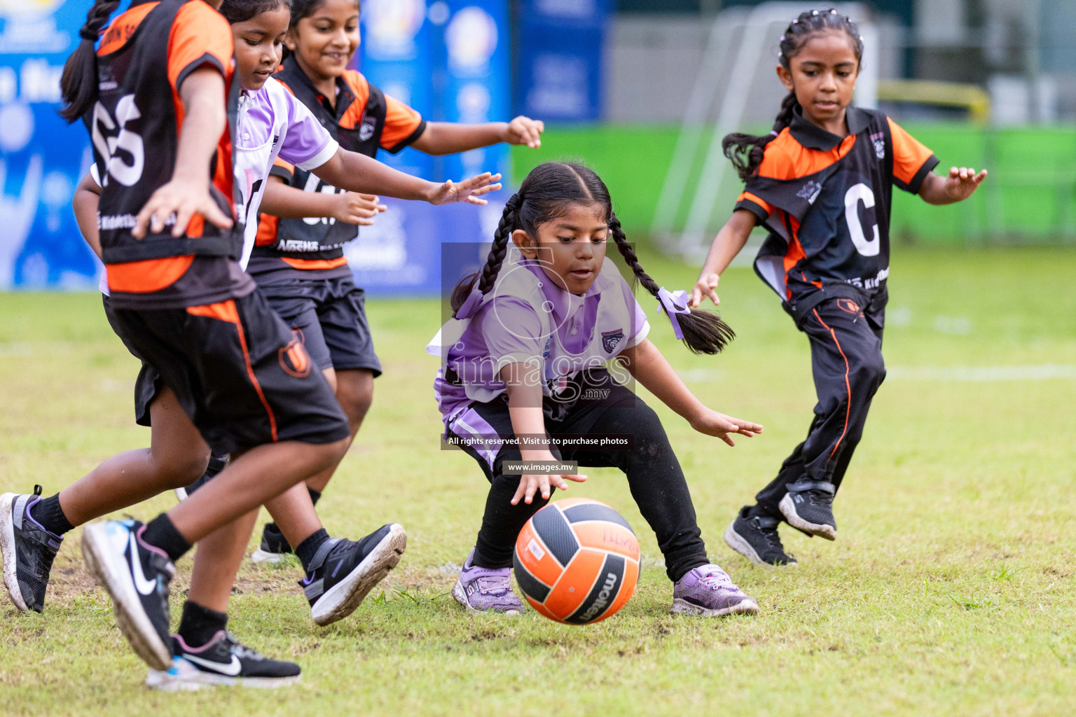 Day 2 of Nestle' Kids Netball Fiesta 2023 held in Henveyru Stadium, Male', Maldives on Thursday, 1st December 2023. Photos by Nausham Waheed / Images.mv