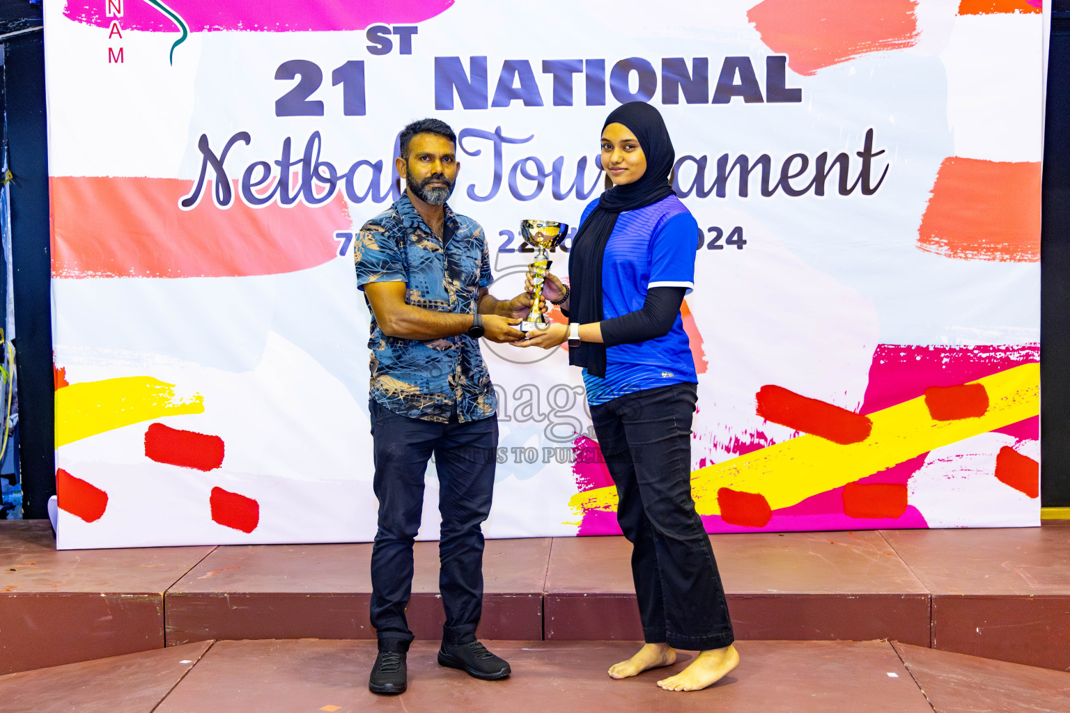 Club Matrix vs Club Green Streets in Final of 21st National Netball Tournament was held in Social Canter at Male', Maldives on Wednesday, 22nd May 2024. Photos: Nausham Waheed / images.mv