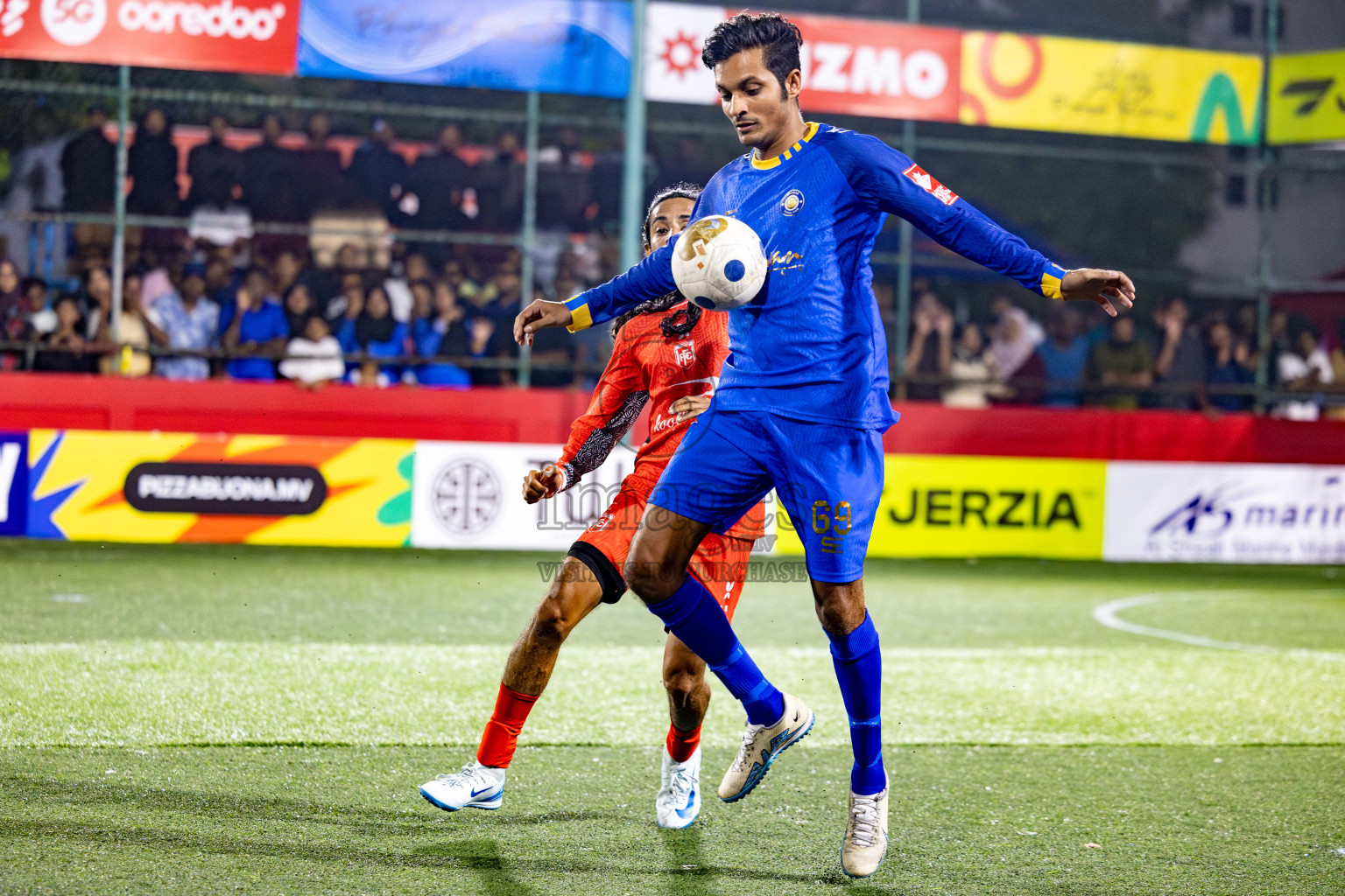 HA Filladhoo vs HA Baarah in Day 13 of Golden Futsal Challenge 2025 was held on Friday, 17th January 2025, in Hulhumale', Maldives 
Photos: Hassan Simah / images.mv