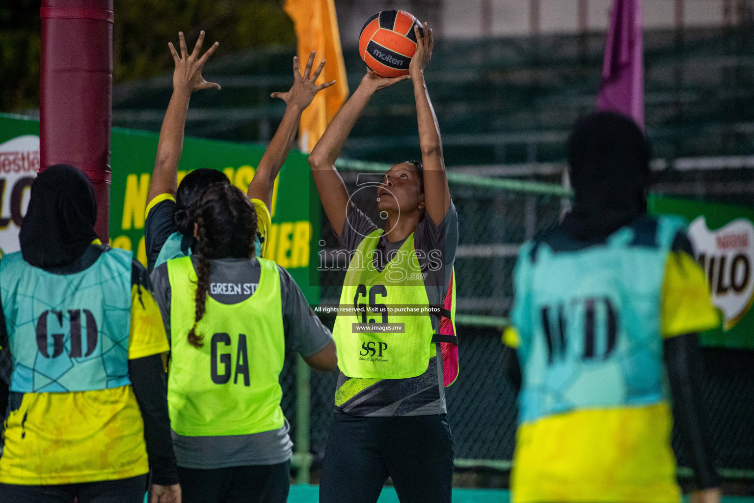 Final of 20th Milo National Netball Tournament 2023, held in Synthetic Netball Court, Male', Maldives on 11th June 2023 Photos: Nausham Waheed/ Images.mv