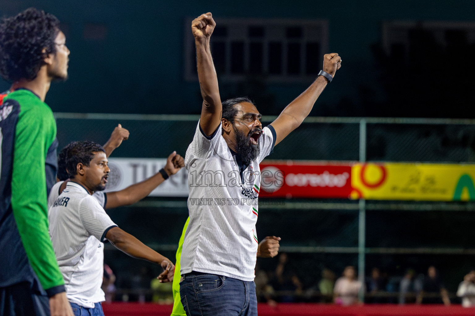 L Isdhoo VS L Maabaidhoo in Atoll Round Semi-Final on Day 22 of Golden Futsal Challenge 2025 was held on Sunday , 26th January 2025, in Hulhumale', Maldives. Photos: Nausham Waheed / images.mv