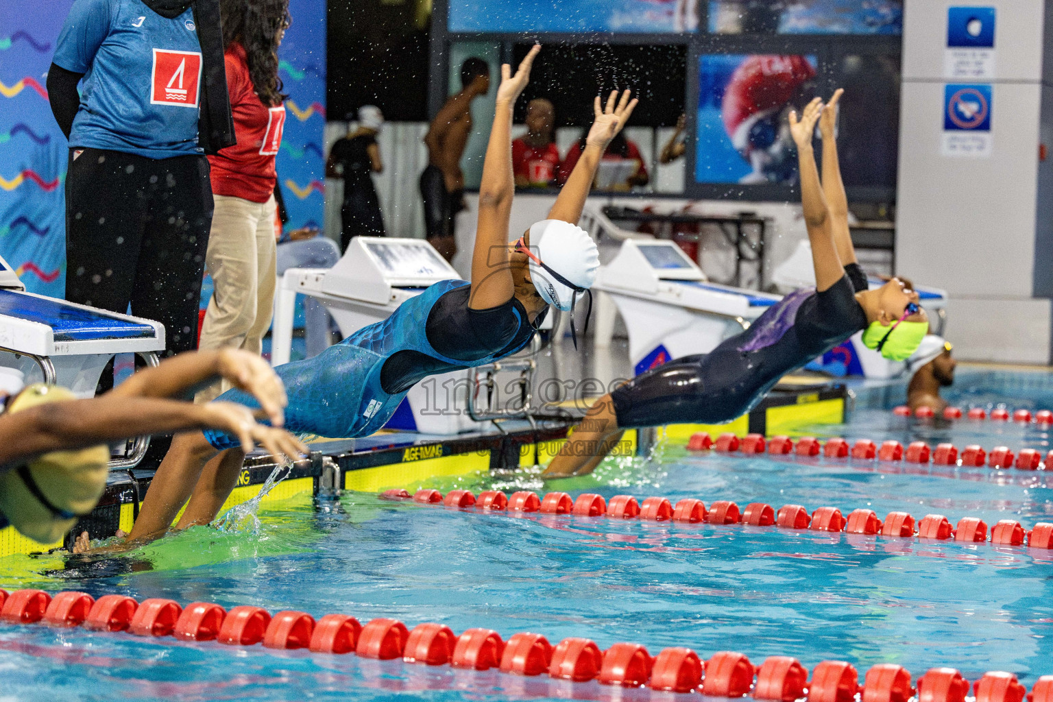 Day 5 of National Swimming Competition 2024 held in Hulhumale', Maldives on Tuesday, 17th December 2024. Photos: Hassan Simah / images.mv