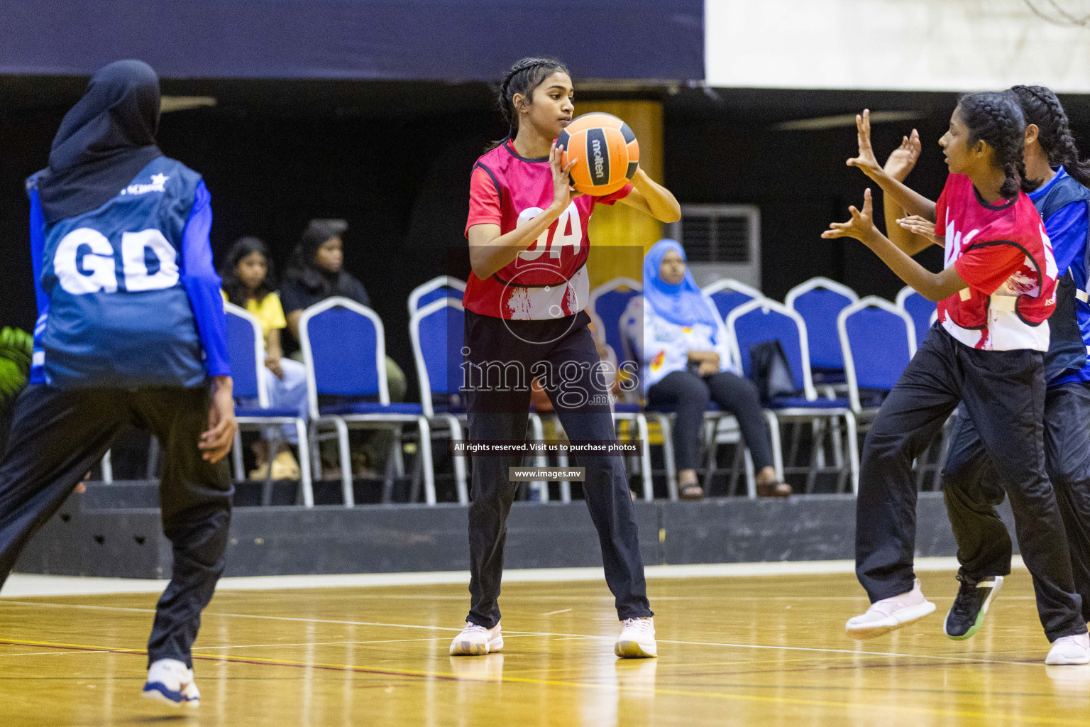 Day 10 of 24th Interschool Netball Tournament 2023 was held in Social Center, Male', Maldives on 5th November 2023. Photos: Nausham Waheed / images.mv