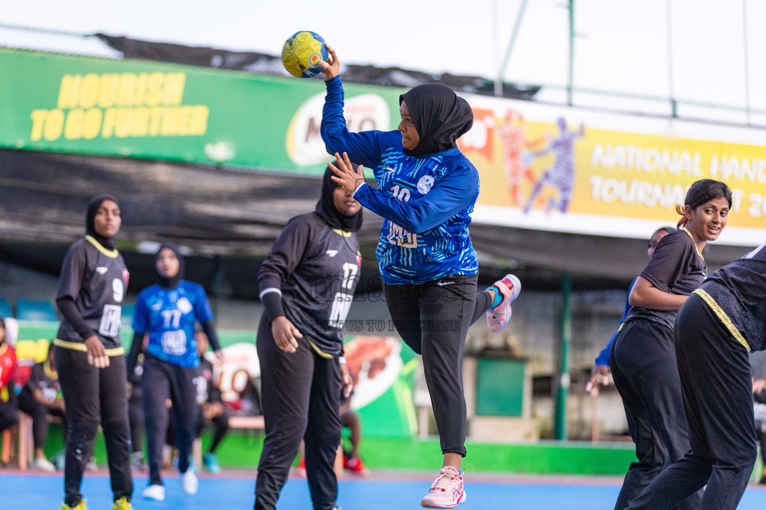 Day 7 of 10th National Handball Tournament 2023, held in Handball ground, Male', Maldives on Sunday, 4th December 2023 Photos: Nausham Waheed/ Images.mv