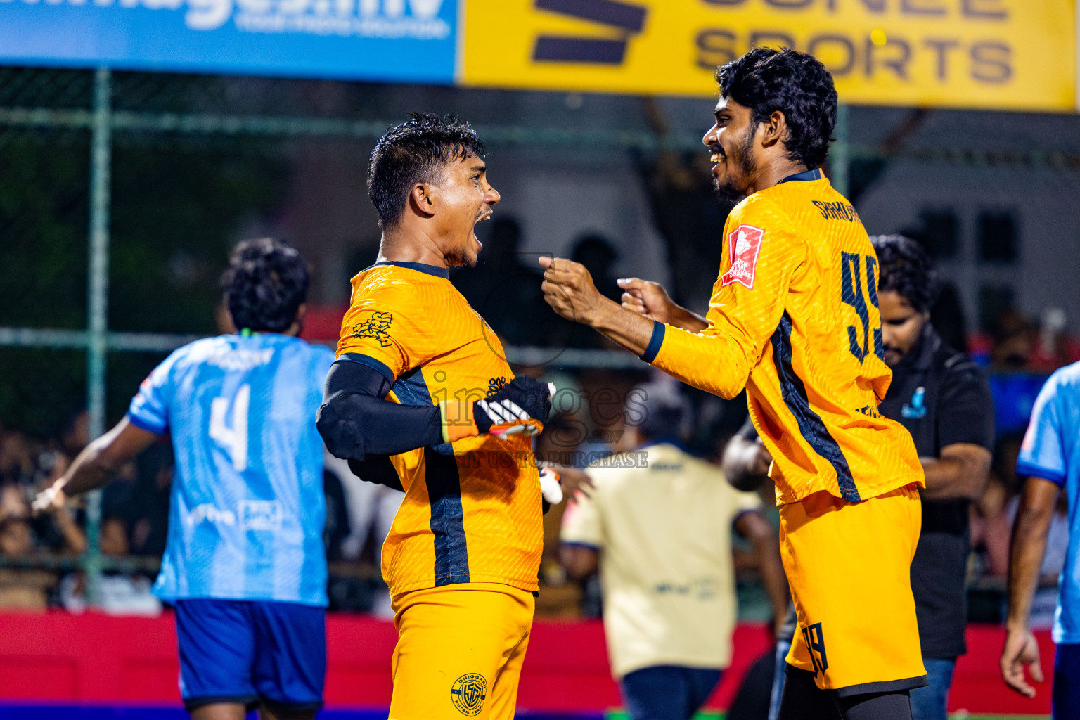 M Dhiggaru vs M Mulak in Meemu Atoll Finals in Day 25 of Golden Futsal Challenge 2025 was held on Wednesday , 28th January 2025, in Hulhumale', Maldives. Photos: Nausham Waheed / images.mv