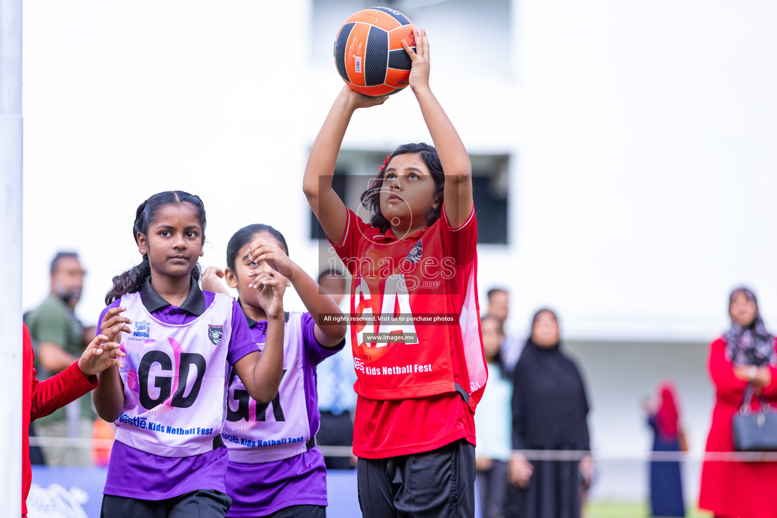 Day 1 of Nestle' Kids Netball Fiesta 2023 held in Henveyru Stadium, Male', Maldives on Thursday, 30th November 2023. Photos by Nausham Waheed / Images.mv