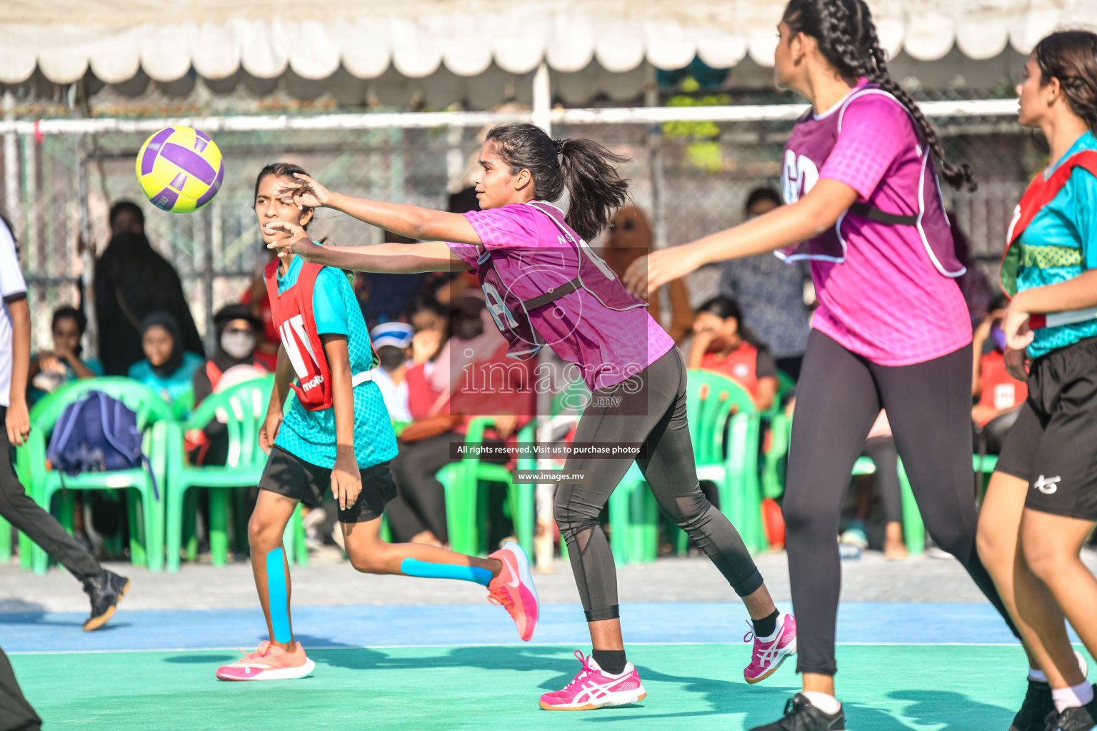 Day3 of Junior Netball Championship 2022 on 5 March 2022 held in Male', Maldives. Photos by Nausham Waheed.