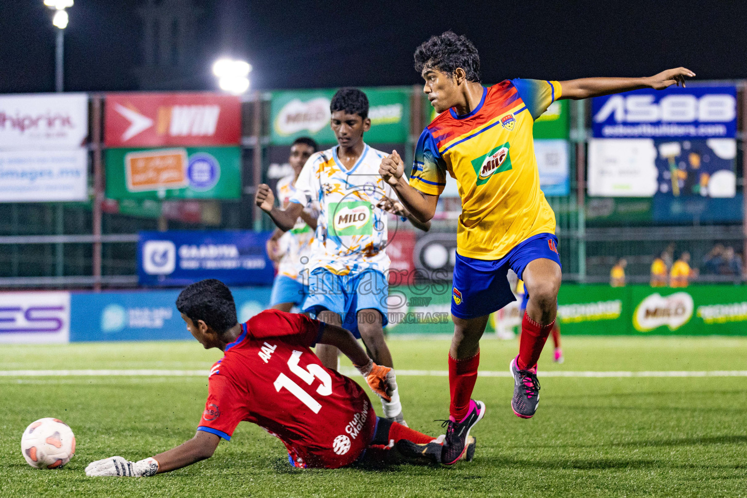 Arena vs Hawks in the Final of Milo Sector League 2025 was held in Rehendhi Futsal Ground, Hulhumale', Maldives on Tuesday, 18th November 2025. Photos: Areef Adam / images.mv