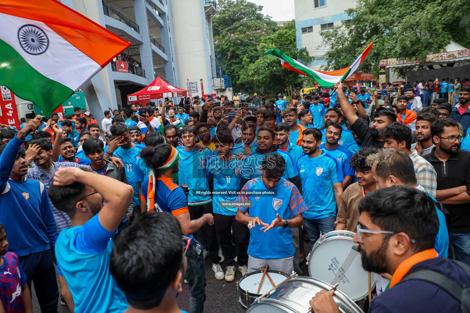 Kuwait vs India in the Final of SAFF Championship 2023 held in Sree Kanteerava Stadium, Bengaluru, India, on Tuesday, 4th July 2023. Photos: Nausham Waheed / images.mv