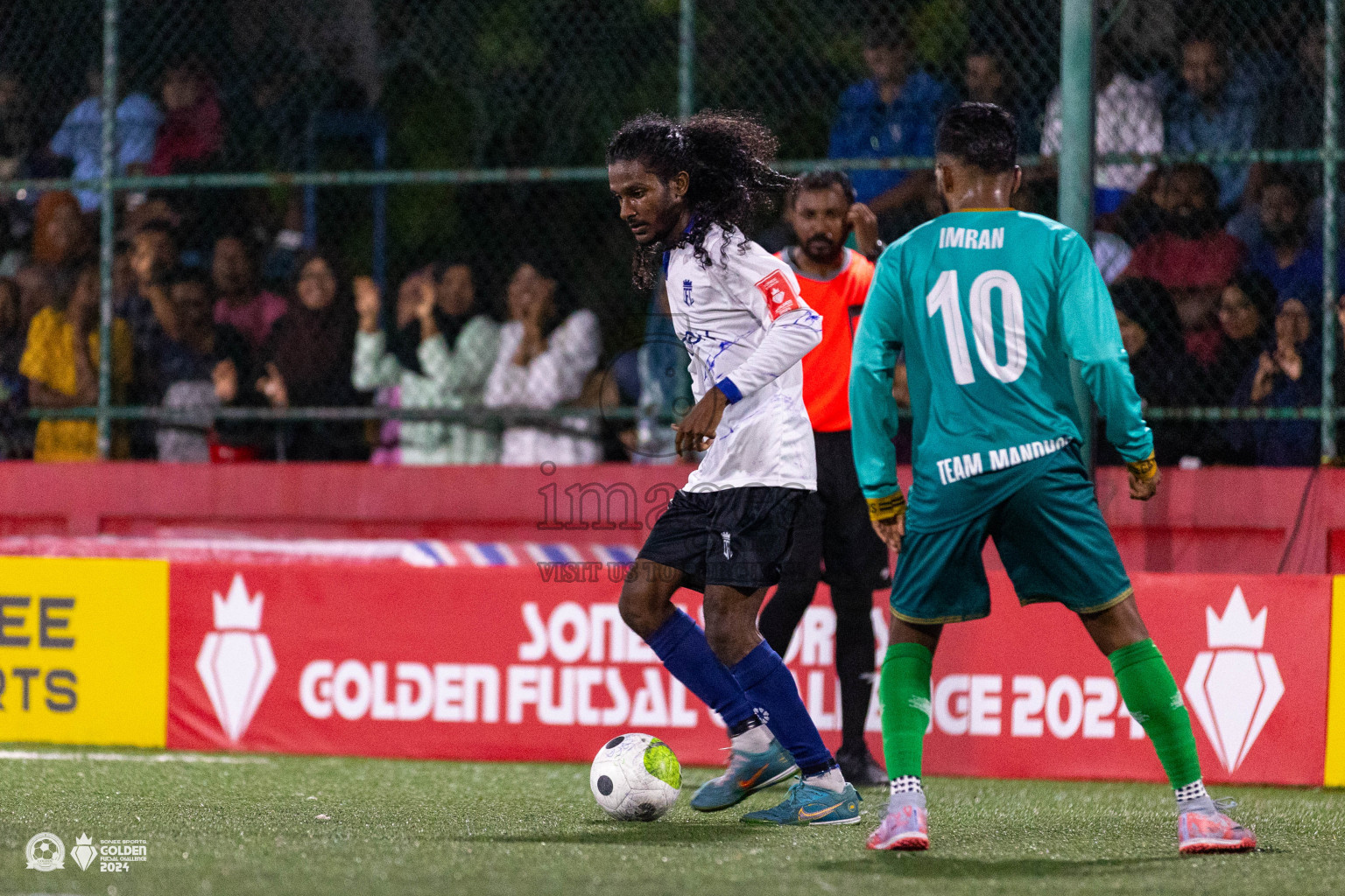 ADh Mandhoo vs ADh Omadhoo in Day 7 of Golden Futsal Challenge 2024 was held on Saturday, 20th January 2024, in Hulhumale', Maldives Photos: Ismail Thoriq / images.mv