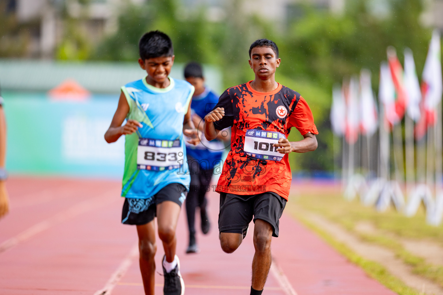 Day 3 of MWSC Interschool Athletics Championships 2024 held in Hulhumale Running Track, Hulhumale, Maldives on Monday, 11th November 2024. 
Photos by: Hassan Simah / Images.mv