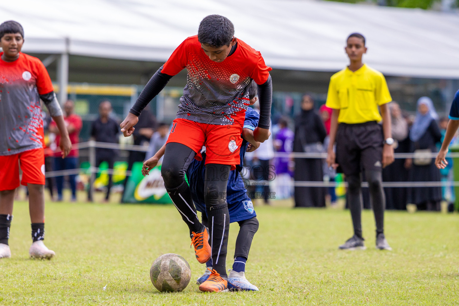 Day 1 of MILO Academy Championship 2024 - U12 was held at Henveiru Grounds in Male', Maldives on Thursday, 4th July 2024. Photos: Shuu Abdul Sattar / images.mv