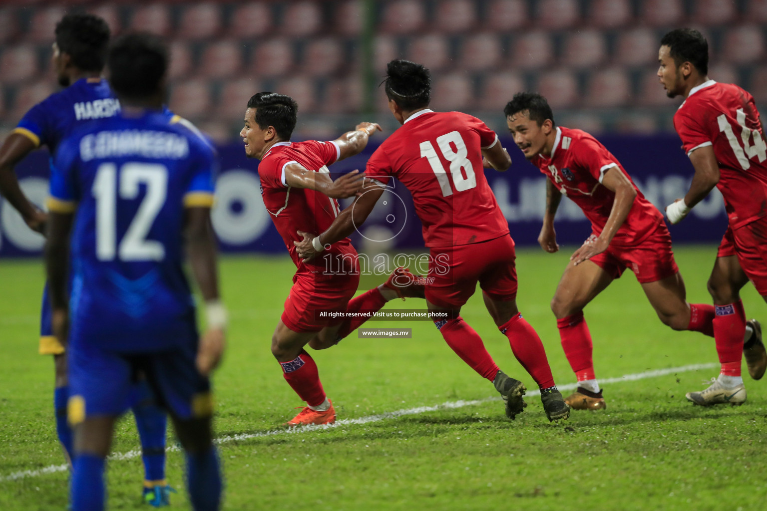 Nepal vs Sri Lanka in SAFF Championship 2021 held on 4th October 2021 in Galolhu National Stadium, Male', Maldives