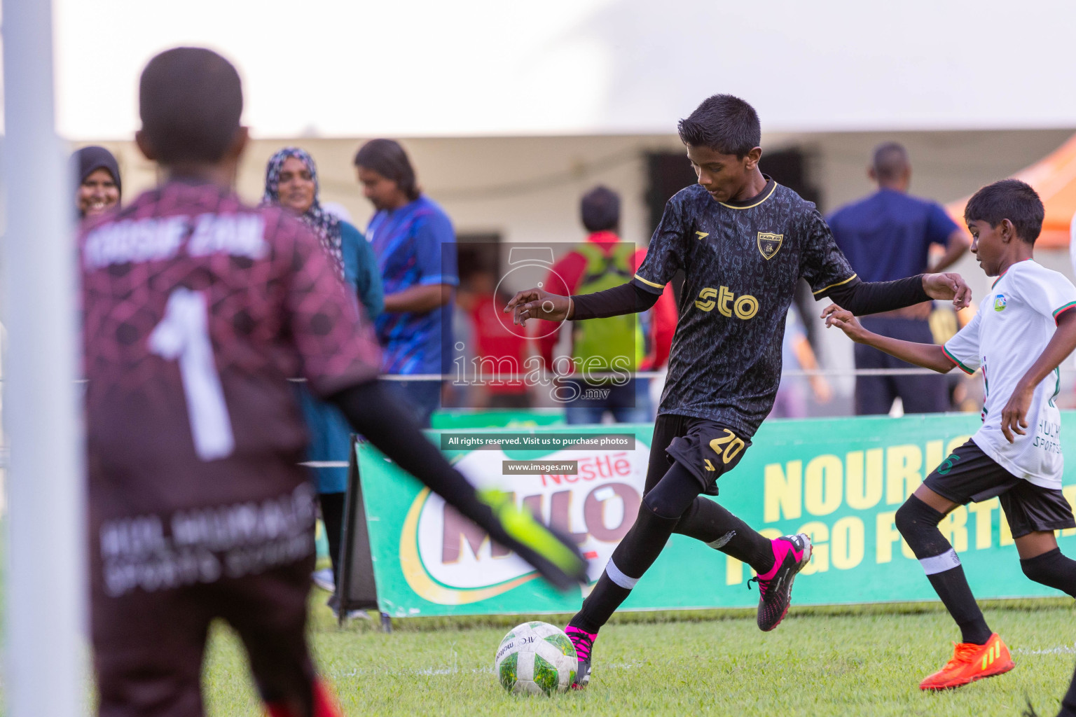 Day 1 of MILO Academy Championship 2023 (U12) was held in Henveiru Football Grounds, Male', Maldives, on Friday, 18th August 2023. 
Photos: Ismail Thoriq / images.mv