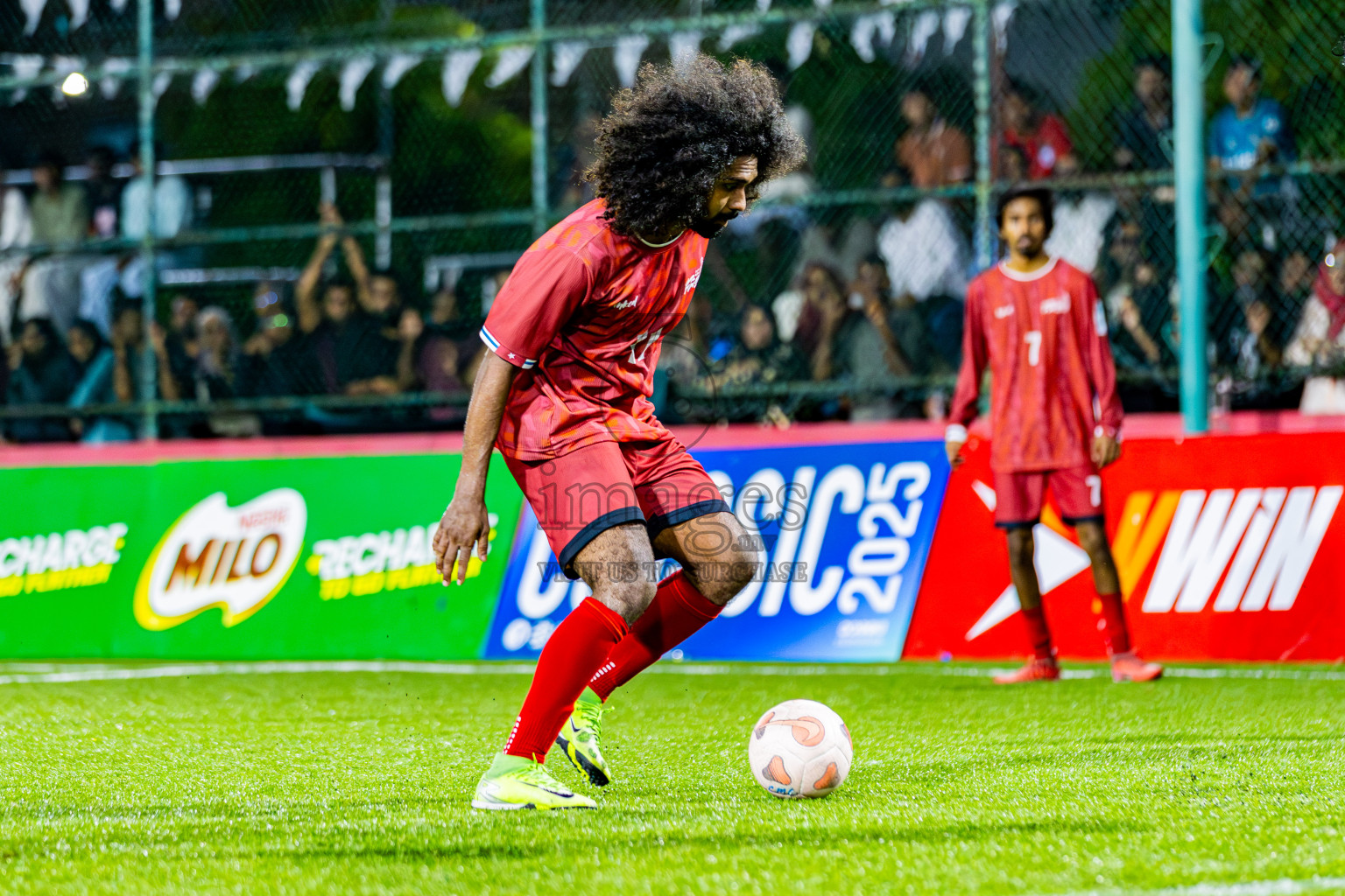 Club Binara vs Finance RC in Quater Finals of Club Maldives Cup Classic 2025 was held in Rehendi Futsal Ground, Hulhumale', Maldives on Saturday, 27th September 2025. Photos: Areef Adam / images.mv