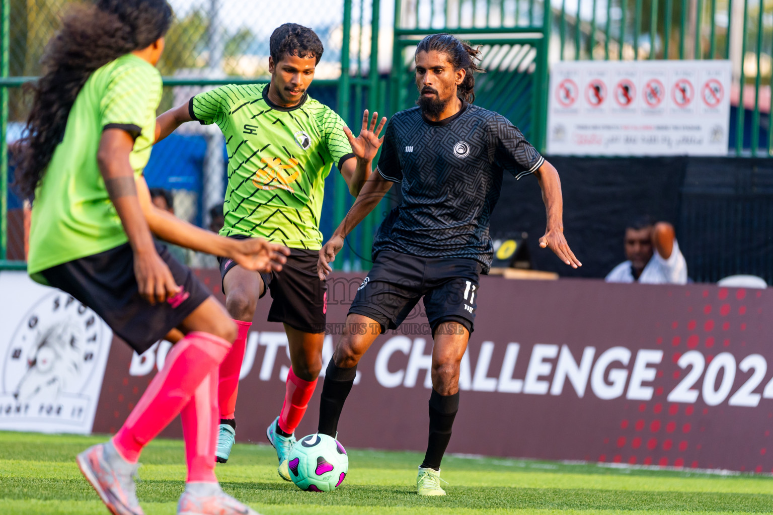 JJ Sports Clubvs Fasgandu SC in Day 1 of BG Futsal Challenge 2024 was held on Thursday, 12th March 2024, in Male', Maldives Photos: Nausham Waheed / images.mv