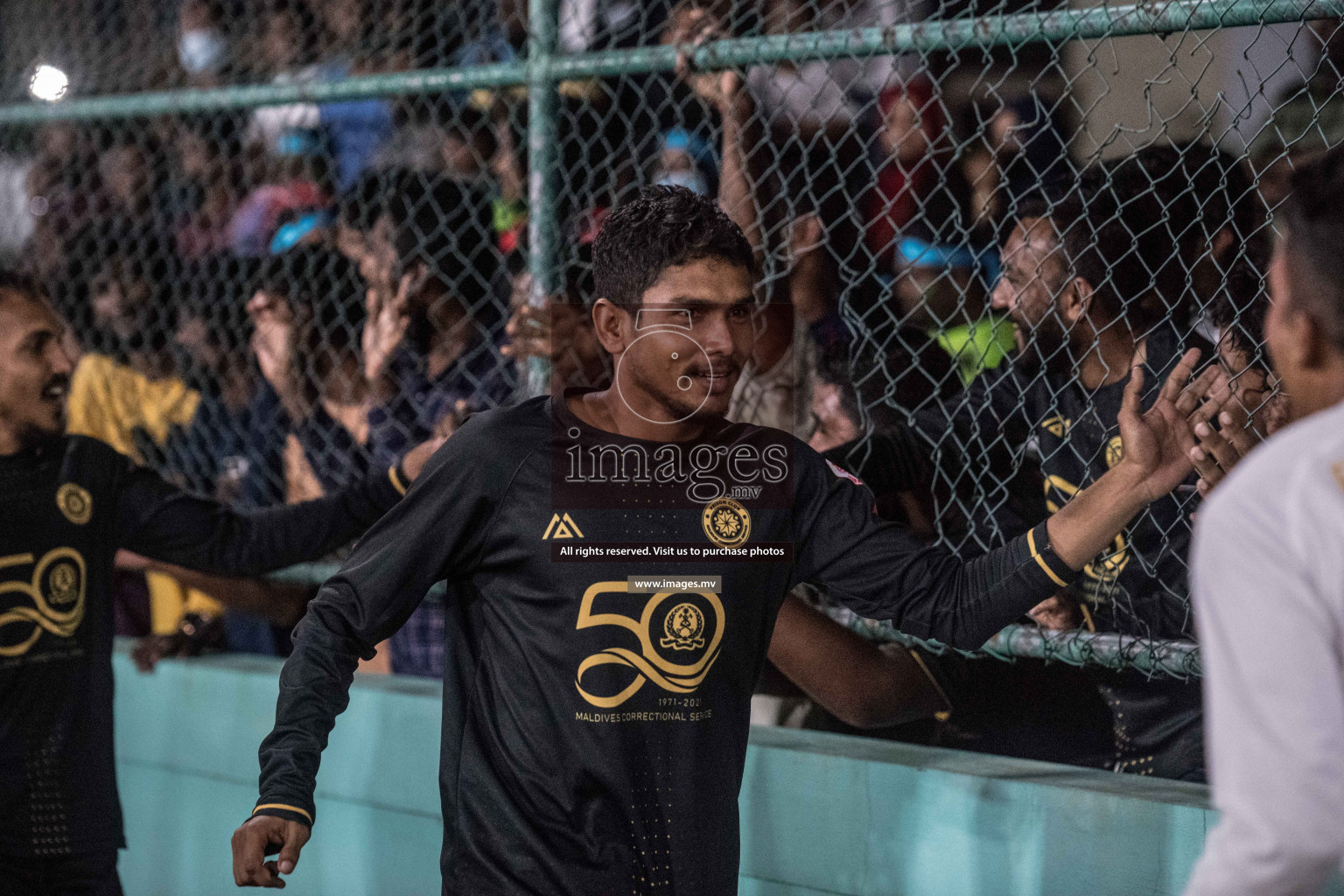 Prison Club vs MACL in the Quarter Finals of Club Maldives 2021 held at Hulhumale;, on 12th December 2021 Photos: Nausham / images.mv