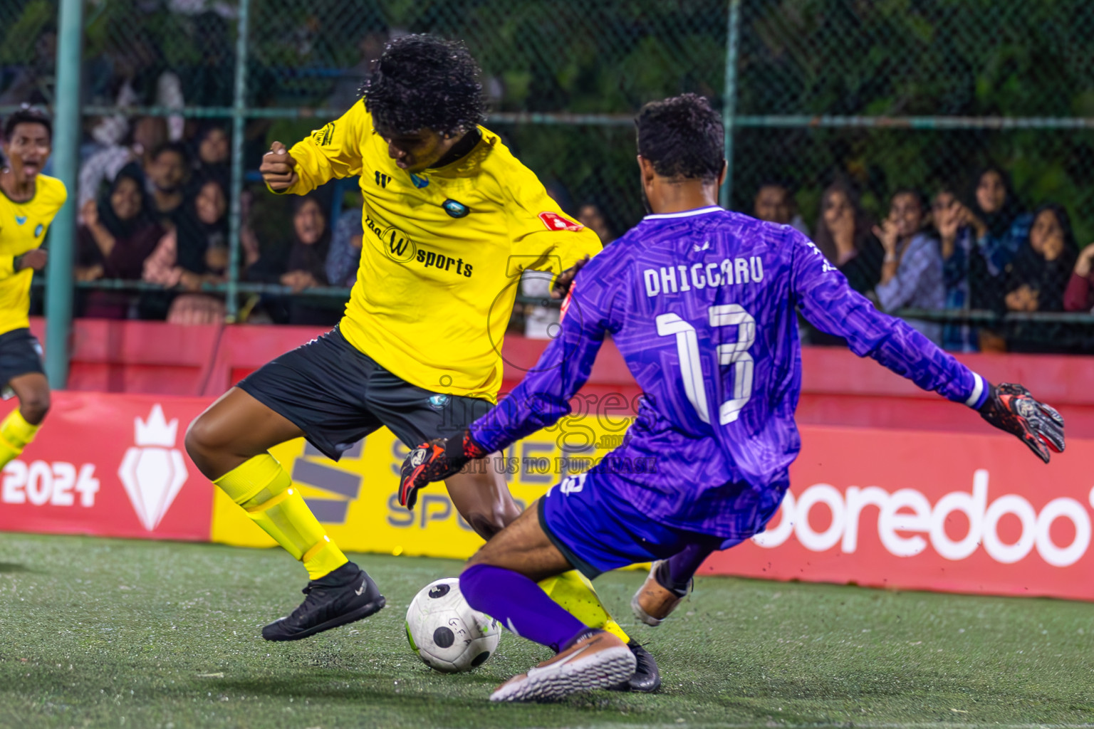 M Dhiggaru vs M Kolhufushi in Day 22 of Golden Futsal Challenge 2024 was held on Monday , 5th February 2024 in Hulhumale', Maldives
Photos: Ismail Thoriq / images.mv