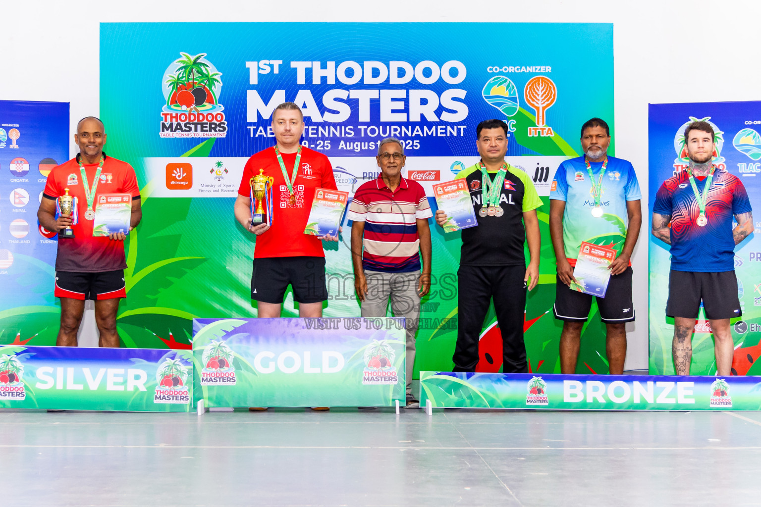 Day 4 of 1st Thoddoo Masters Table Tennis Tournament was held on Sunday, 24th August 2025 in AA Thoddoo, Maldives. Photos: Nausham Waheed / images.mv