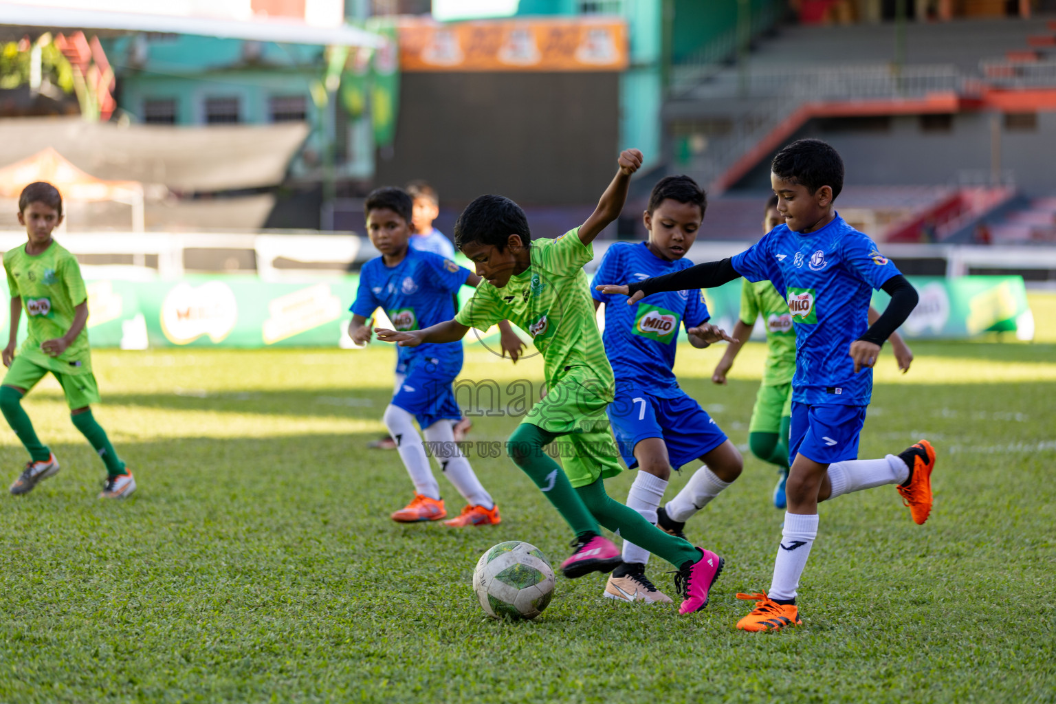 Day 2 of MILO Kids Football Fiesta was held at National Stadium in Male', Maldives on Saturday, 24th February 2024.