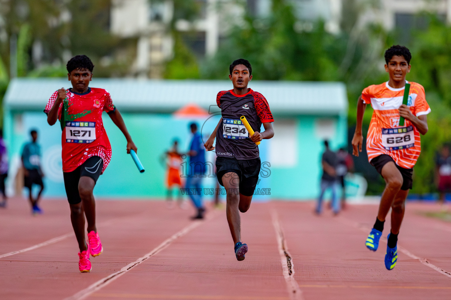 Day 4 of MWSC Interschool Athletics Championships 2024 held in Hulhumale Running Track, Hulhumale, Maldives on Tuesday, 12th November 2024. Photos by: Nausham Waheed / Images.mv