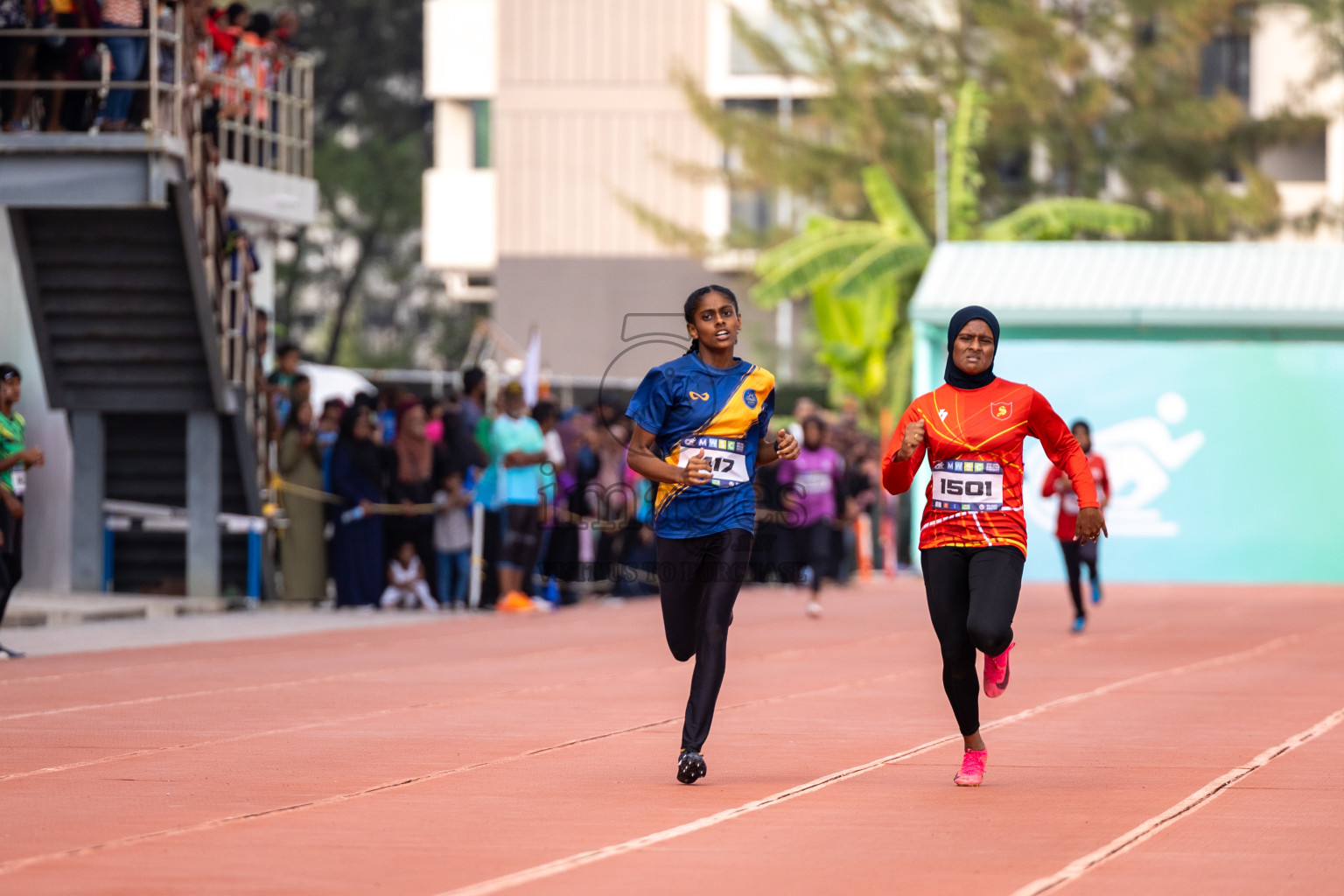 Day 6 of MWSC Interschool Athletics Championships 2024 held in Hulhumale Running Track, Hulhumale, Maldives on Thursday, 14th November 2024. Photos by: Ismail Thoriq / Images.mv